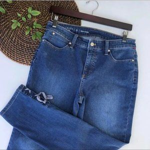 Talbots size 6 jeans with pretty ankle embelishment